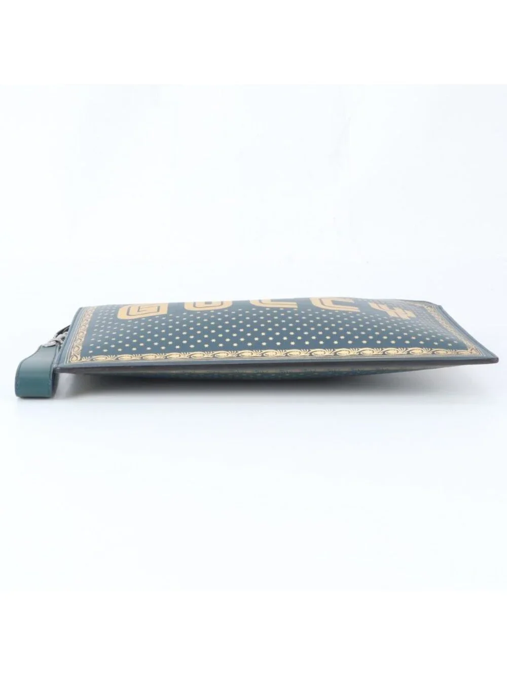 Gucci Sega Collaboration Guccy Print Leather Business Clutch
